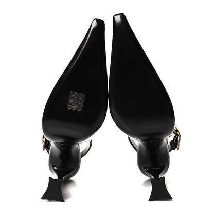 Saint Laurent Patent Calfskin Dune Slingback Pumps 40 Wood 5 of 8