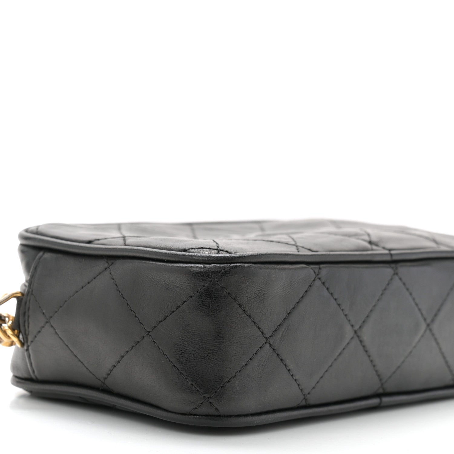 Chanel Lambskin Diamond Quilted   Camera Case Black 10 of 11
