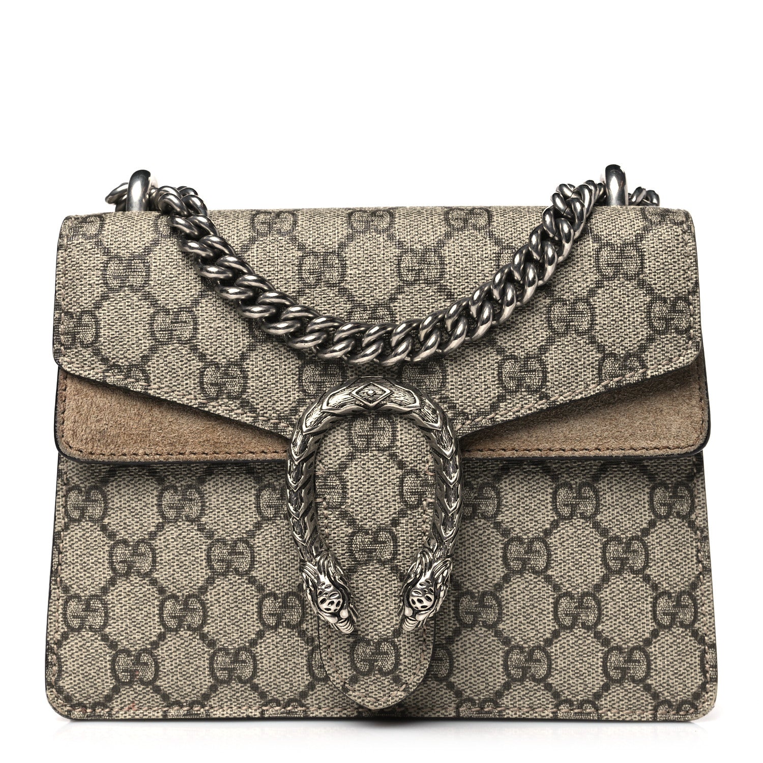 Gucci GG Supreme Monogram Mini Dionysus Shoulder Bag Taupe 1 of 9