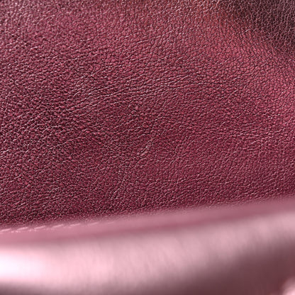 Saint Laurent Metallic Lambskin Quilted Sade Puffer Envelope Clutch New Azalea 9 of 9