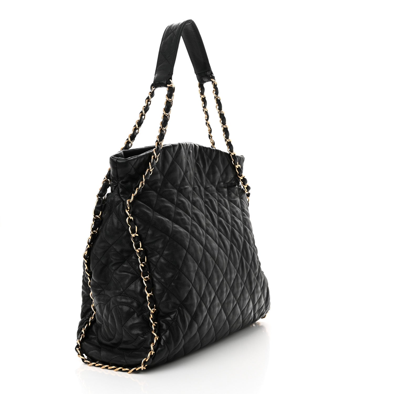 Chanel Calfskin Quilted Large Chain Me Hobo Black 3 of 14