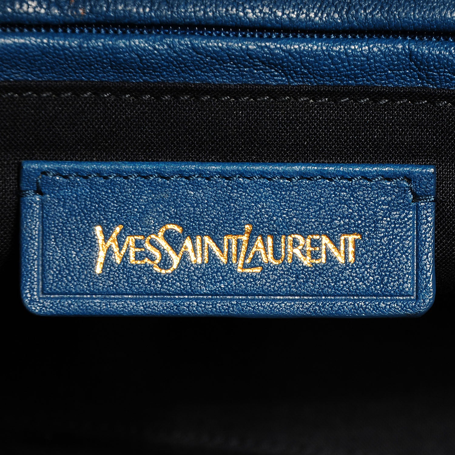 Saint Laurent Leather Medium Cabas ChYc Peacock Blue 7 of 9
