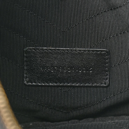 Saint Laurent Calfskin Matelasse Chevron Monogram A5 Wristlet Black 7 of 9