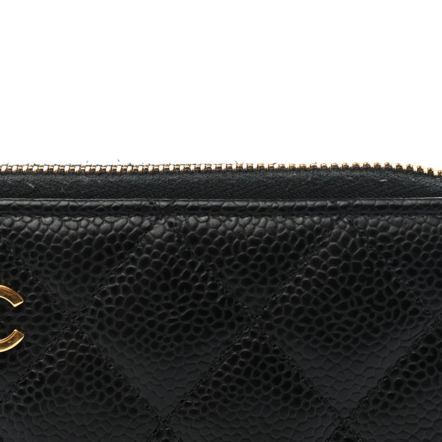 Chanel Caviar Quilted Large Gusset Zip Around Wallet Black 11 of 14