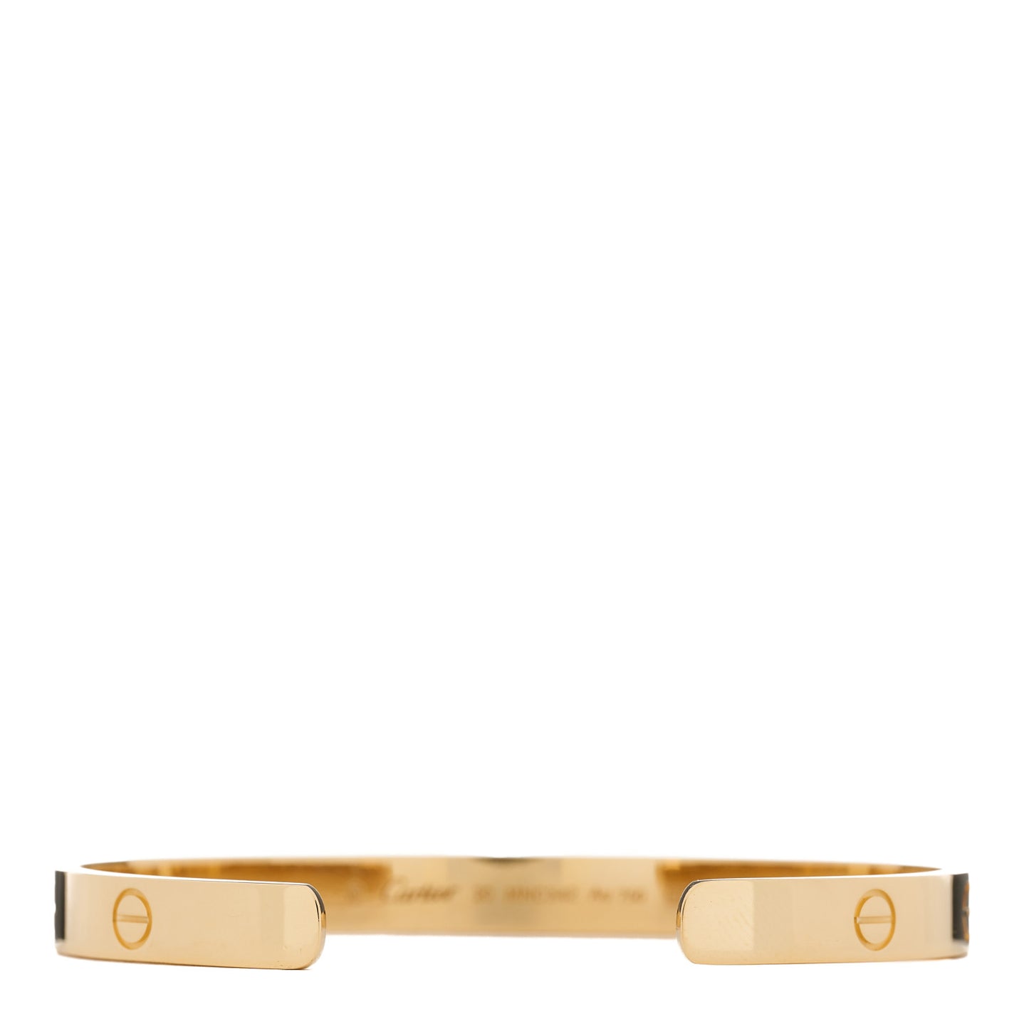 18K Yellow Gold LOVE Cuff Bracelet 20