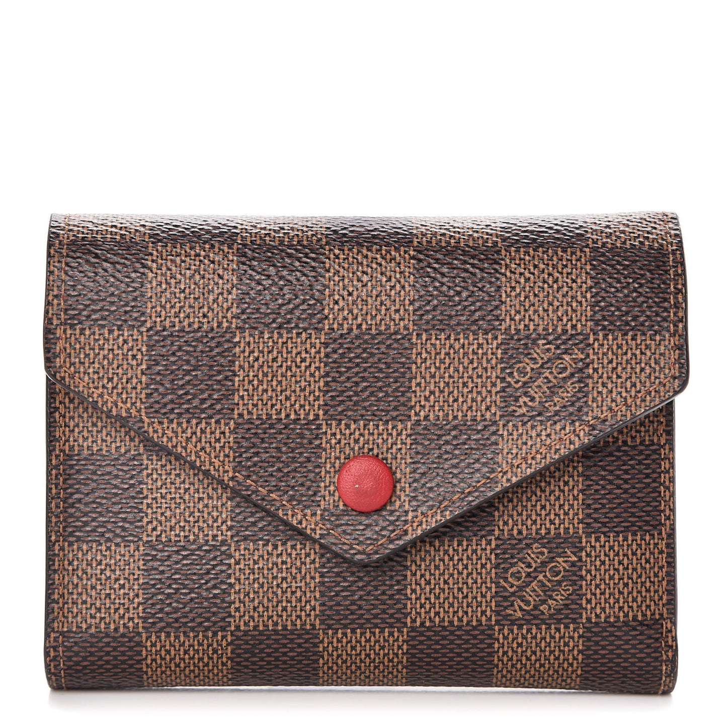 Damier Ebene Victorine Wallet Red