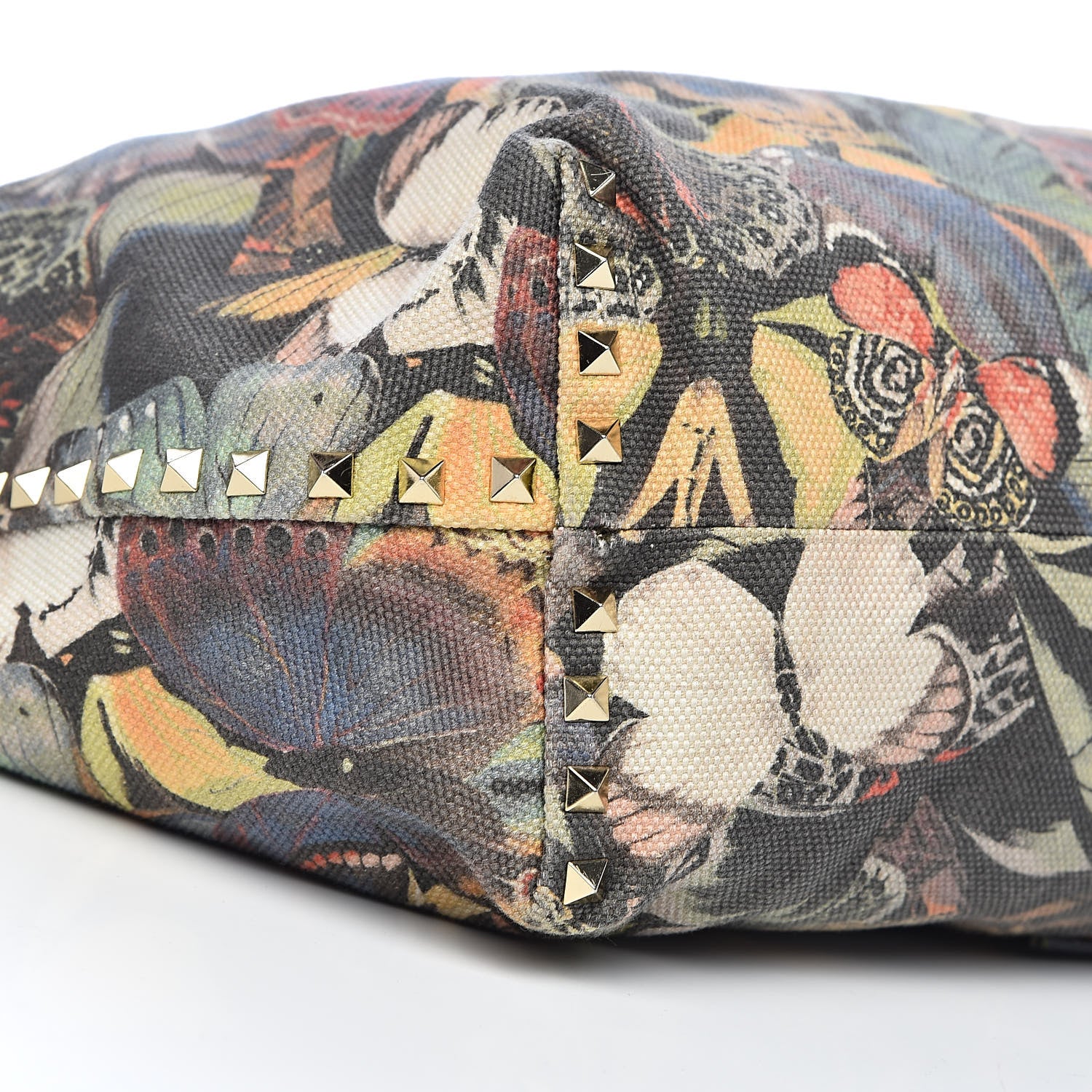 Valentino Garavani Canvas Camubutterfly Rockstud Crossbody Tote Multicolor 8 of 10