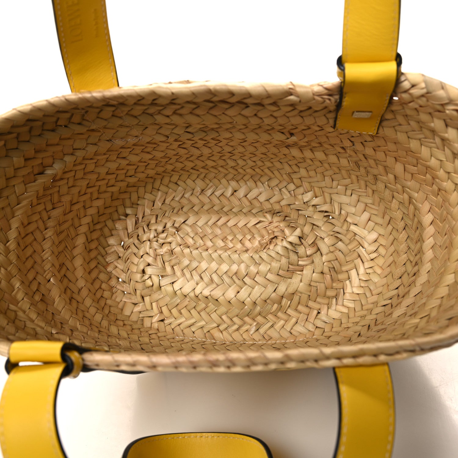 Loewe Raffia Small Basket Tote Bag Natural Yellow 5 of 10