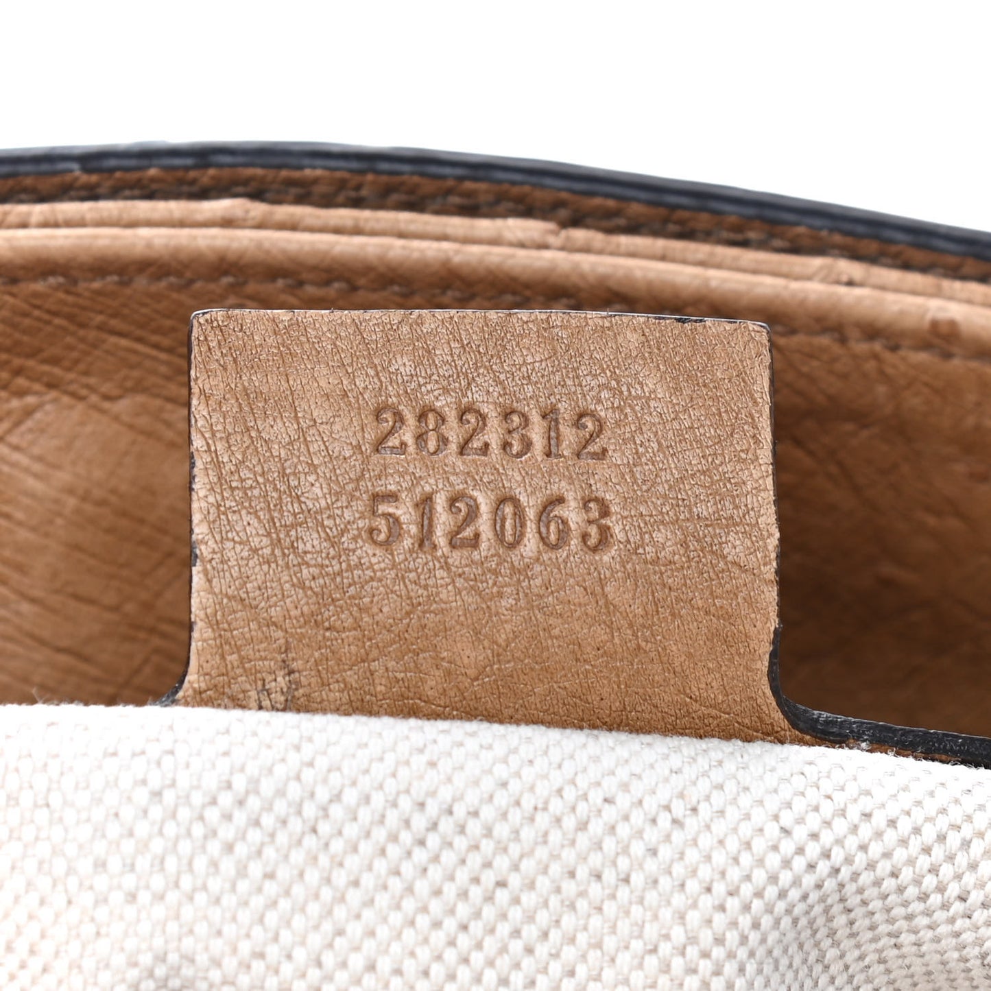Ostrich Medium Bamboo Buckle Tote Tan