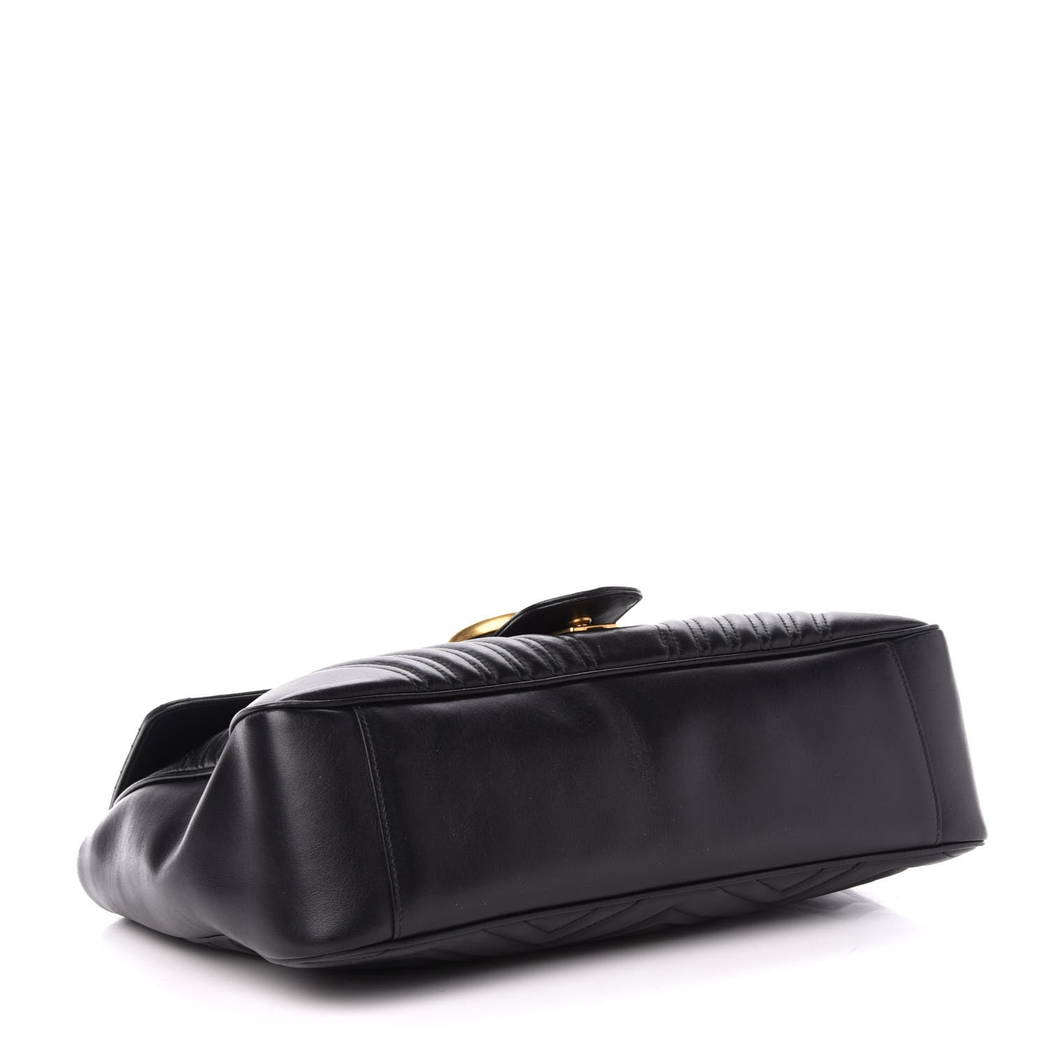 Gucci Calfskin Matelasse Large GG Marmont Shoulder Bag Black 5 of 16