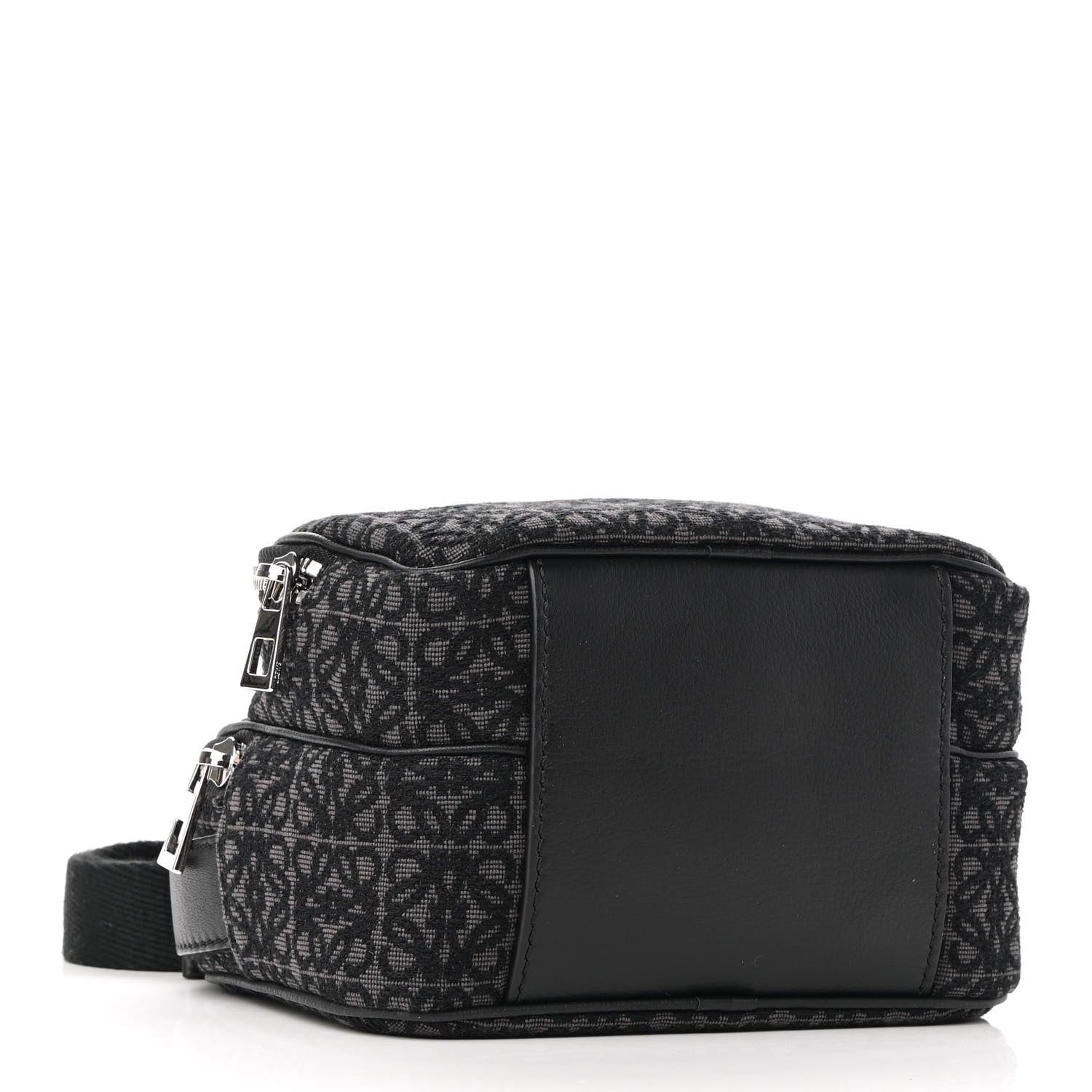 Loewe Jacquard Anagram Calfskin Mini Camera Bag Anthracite Black 4 of 8