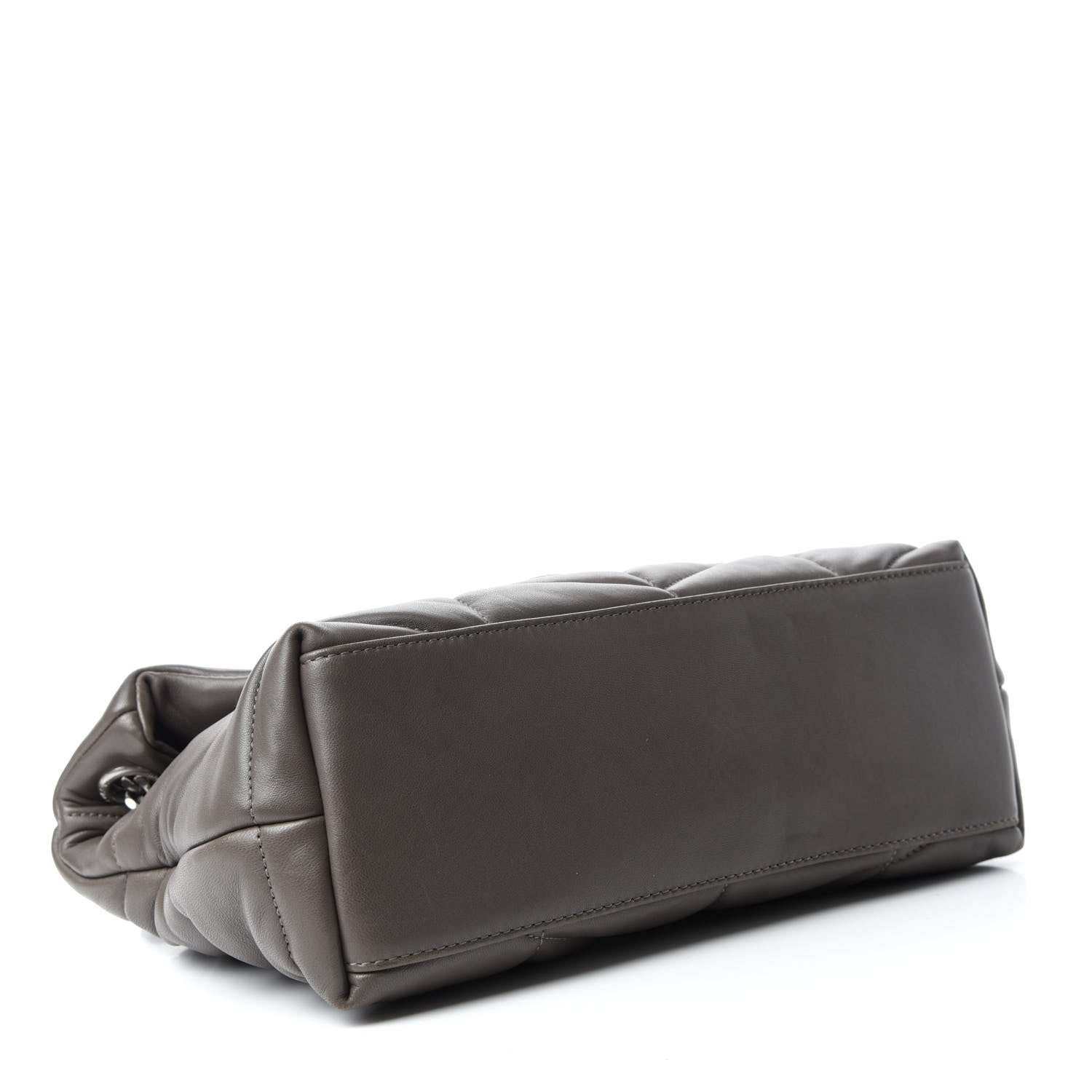 Saint Laurent Lambskin Quilted Small Loulou Puffer Monogram Chain Satchel Concrete 4 of 14