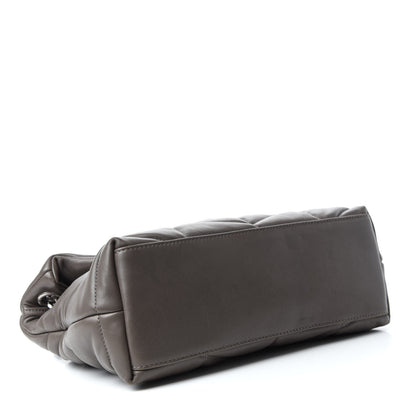 Saint Laurent Lambskin Quilted Small Loulou Puffer Monogram Chain Satchel Concrete 4 of 14