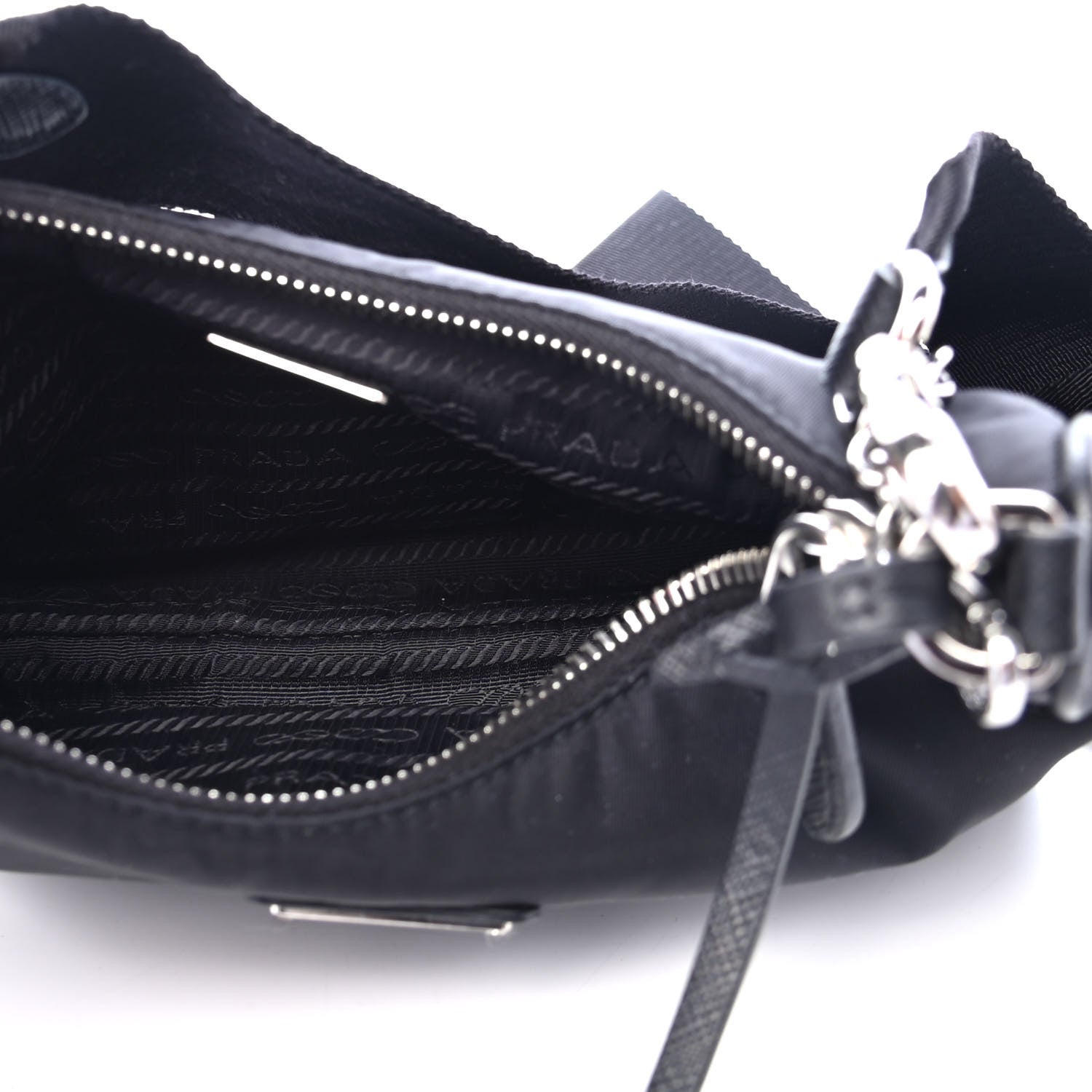 Prada Nylon Re-Edition 2005 Shoulder Bag Black 4 of 4