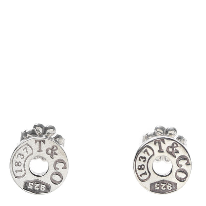 Tiffany Sterling Silver 1837 Circle Earrings 1 of 5