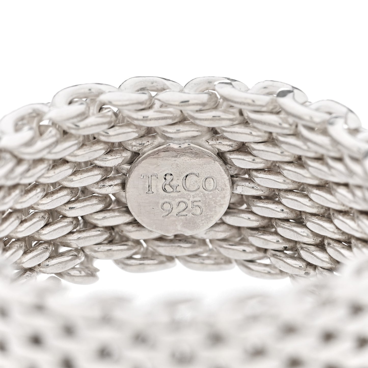 Sterling Silver Somerset Mesh Ring 54 7