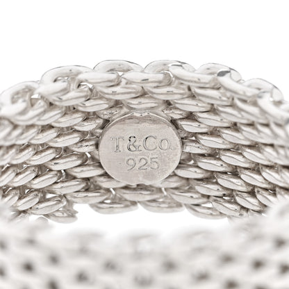 Tiffany Sterling Silver Somerset Mesh Ring 54 7 3 of 3