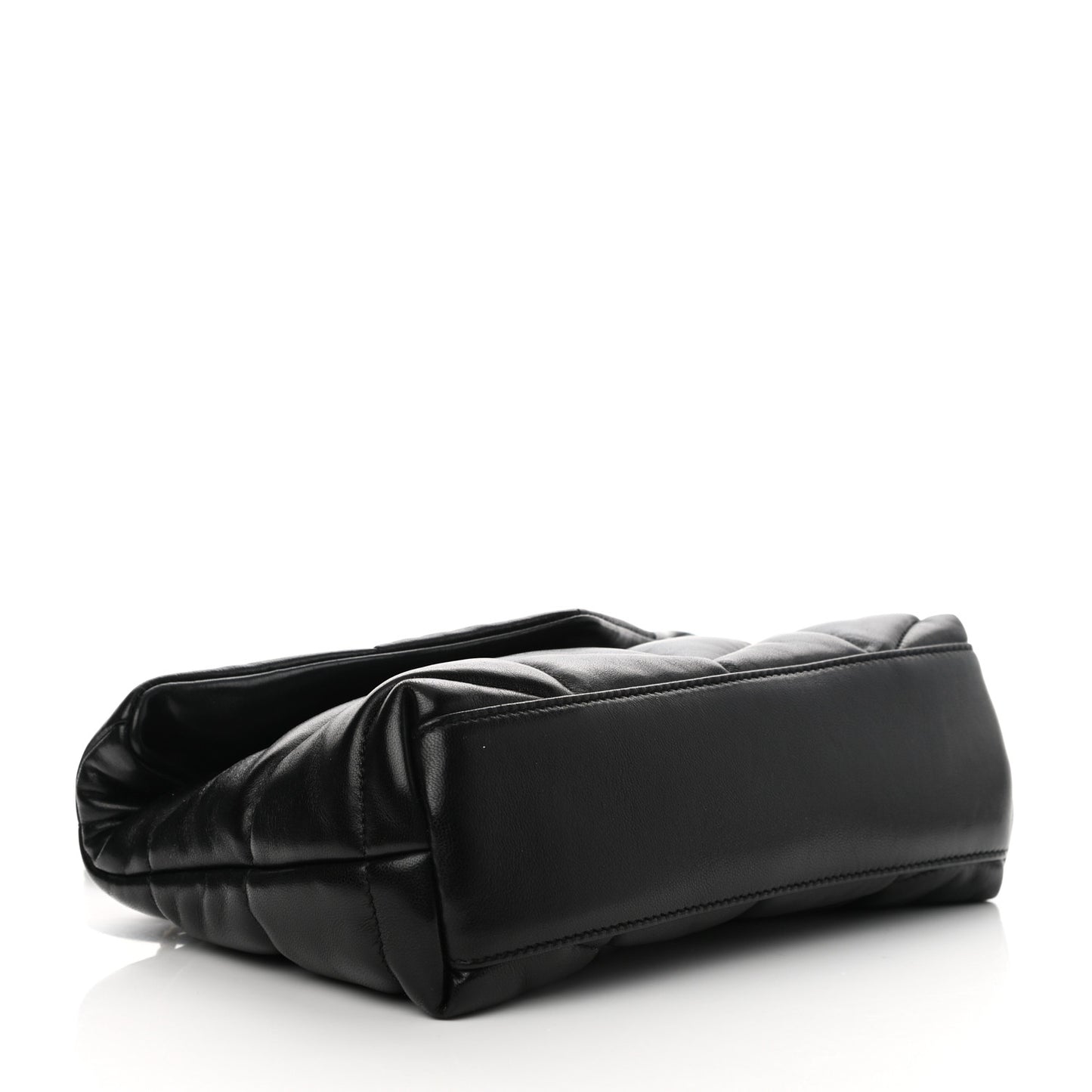 Lambskin Quilted Toy Loulou Puffer Monogram Chain Satchel Black