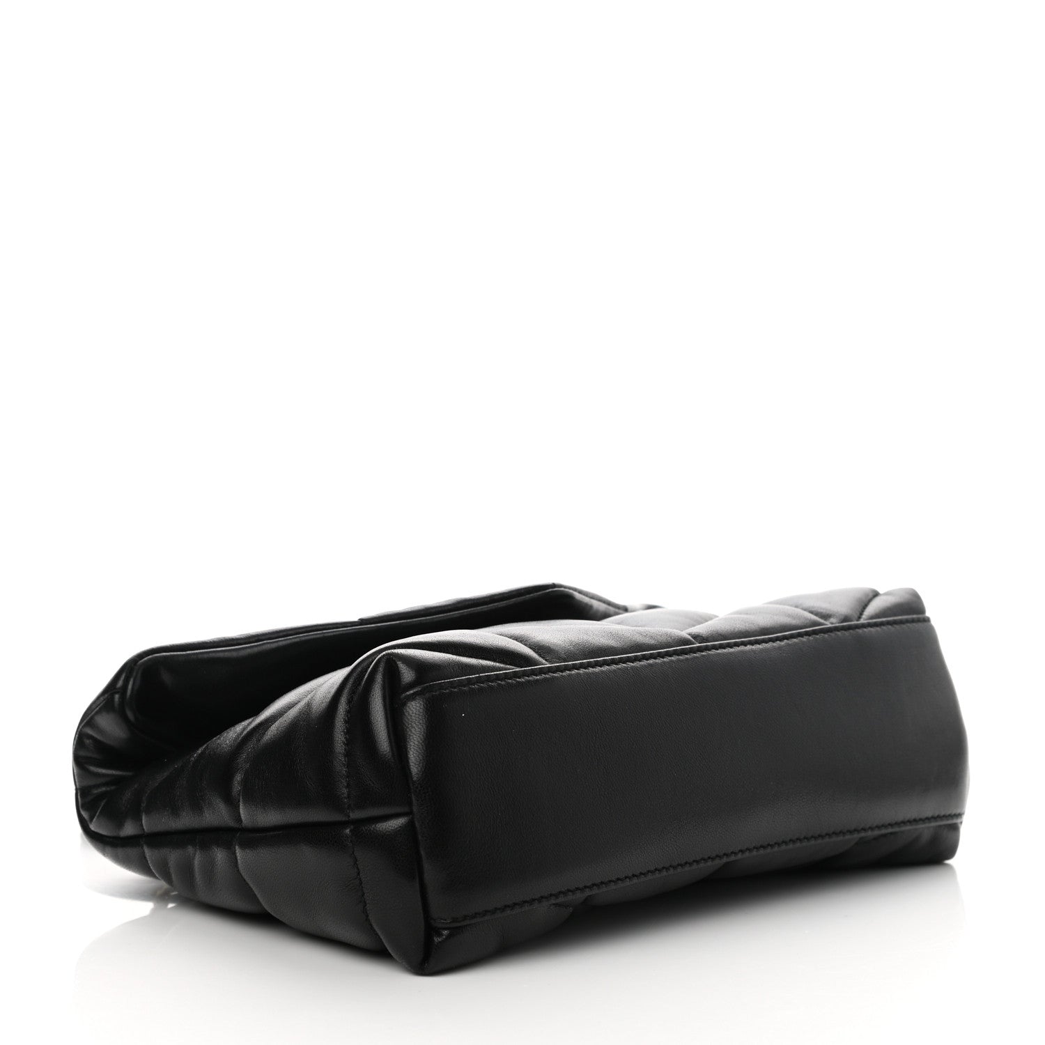 Saint Laurent Lambskin Quilted Toy Loulou Puffer Monogram Chain Satchel Black 4 of 11