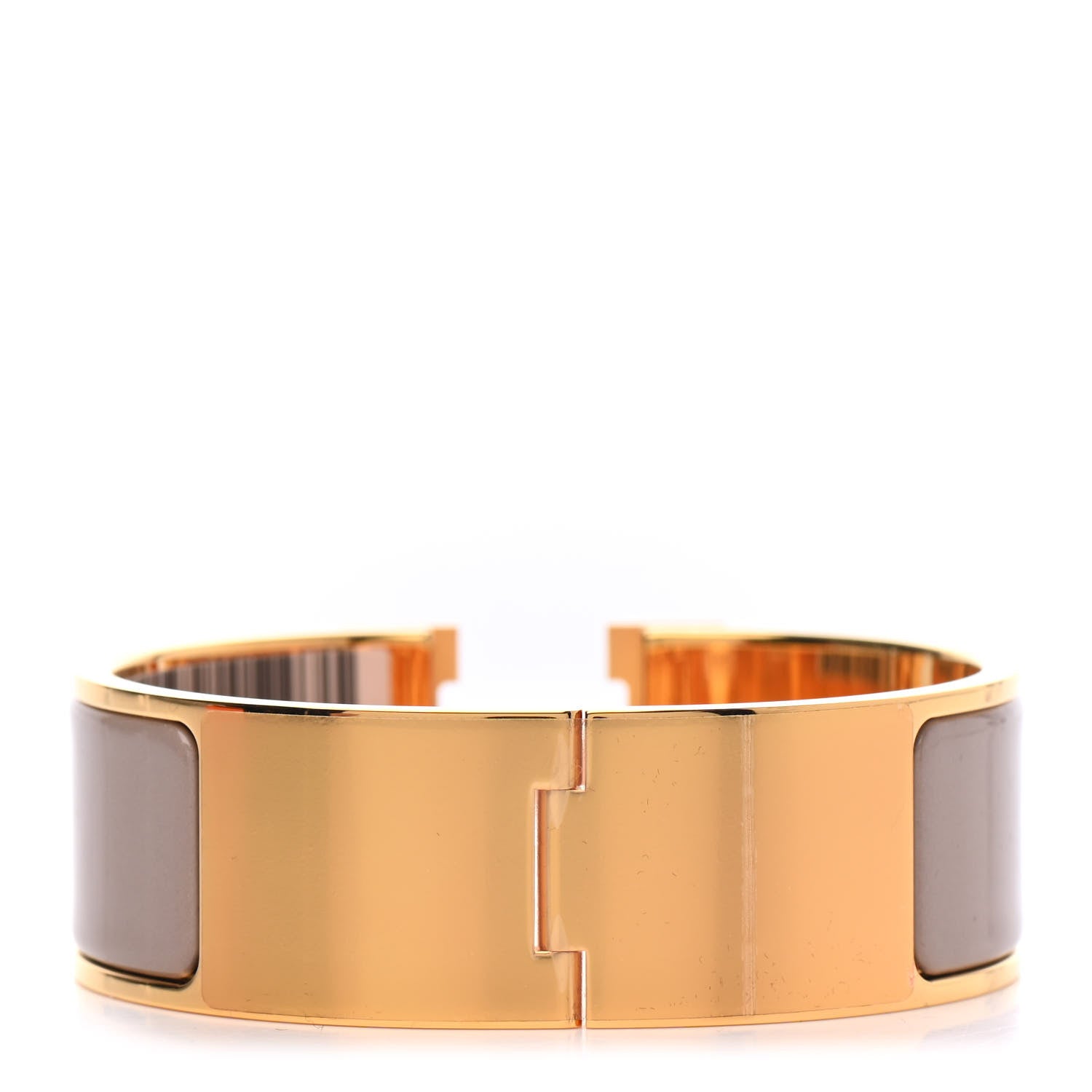 Hermes Enamel Wide Clic Clac H Bracelet PM Marron Glace 2 of 3