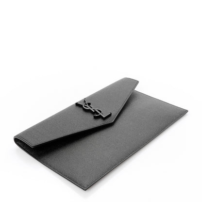 Saint Laurent Grain De Poudre Monogram Uptown Pouch Black 4 of 8