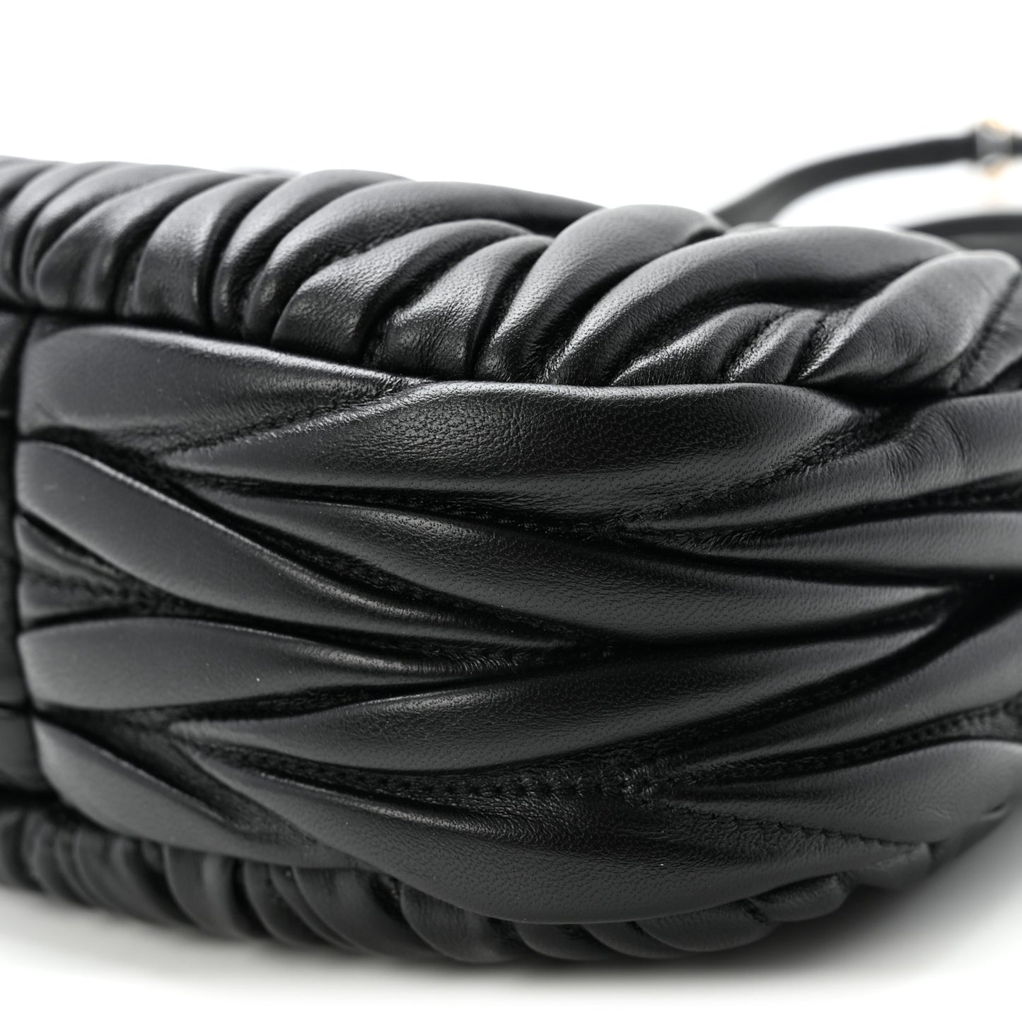 Nappa Matelasse Mini Wander Hobo Black