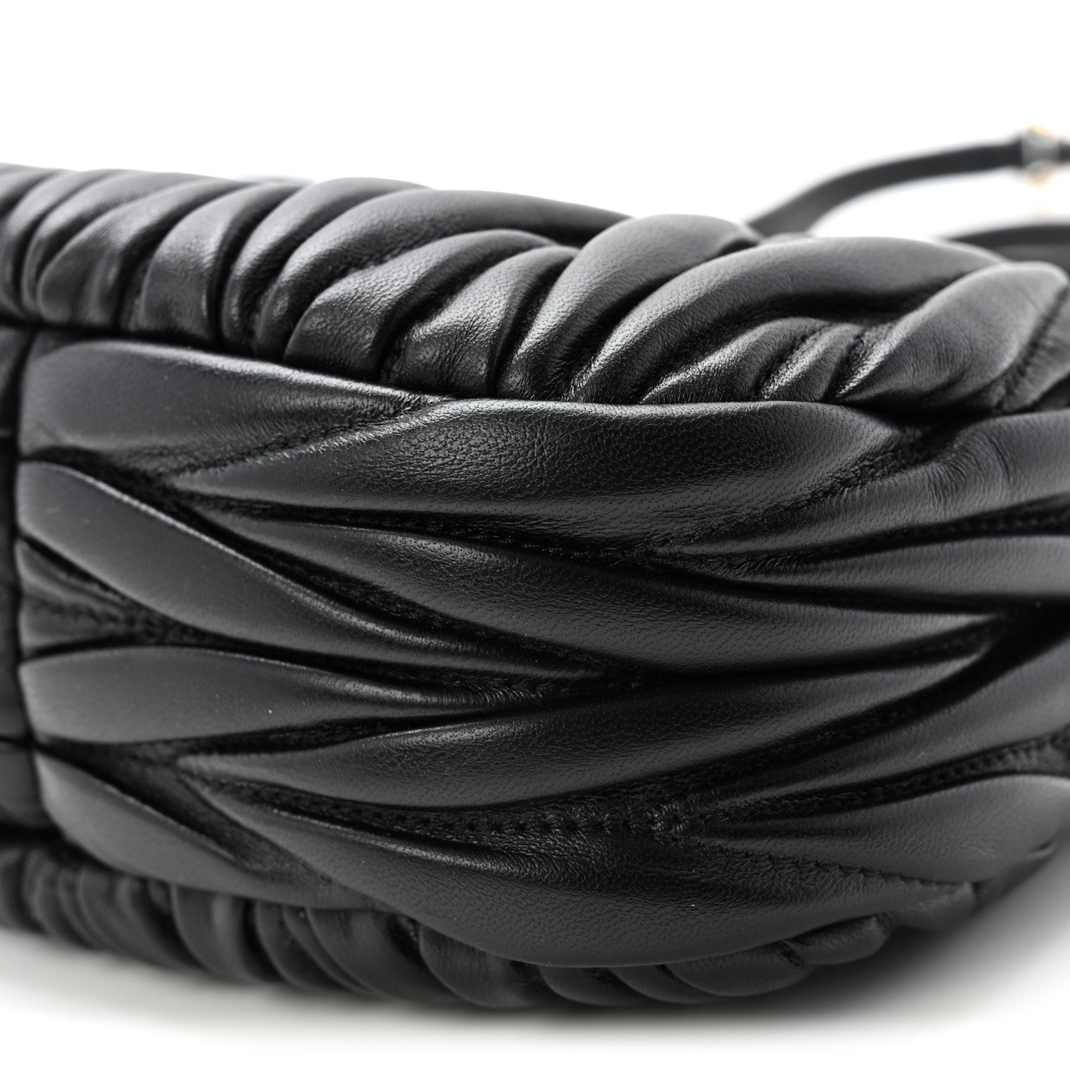 Miu Miu Nappa Matelasse Mini Wander Hobo Black 9 of 9