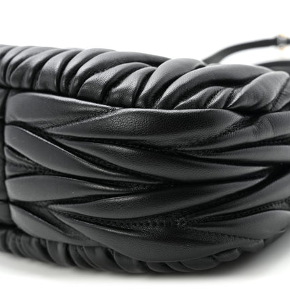 Miu Miu Nappa Matelasse Mini Wander Hobo Black 9 of 9