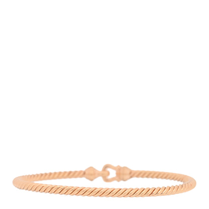 David Yurman 18K Rose Gold Diamond 3.5mm Buckle Cablespira Bracelet 2 of 4