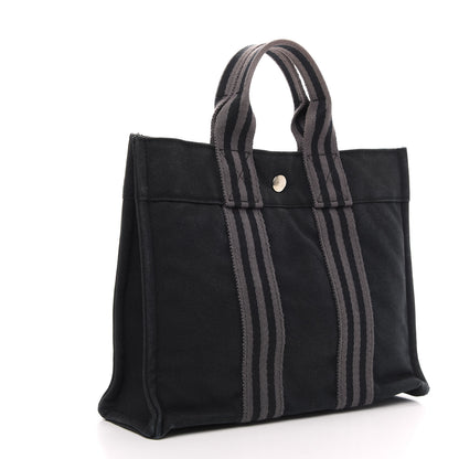 Hermes Canvas Herline PM Tote Black 3 of 9