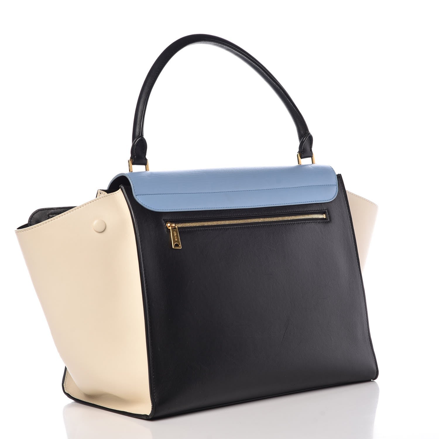 Celine Smooth Calfskin Large Tri-Color Trapeze Blue Lavender 3 of 13