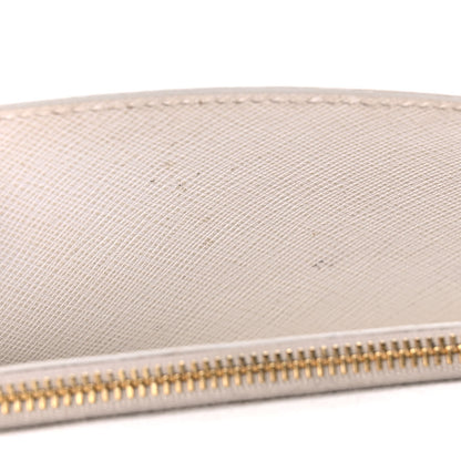 Prada Saffiano Shine Monochrome Mini Flap Crossbody Wristlet Bag Bianco 13 of 20