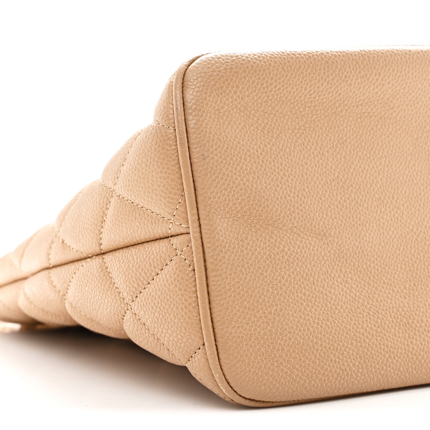 Caviar Quilted Medallion Tote Beige