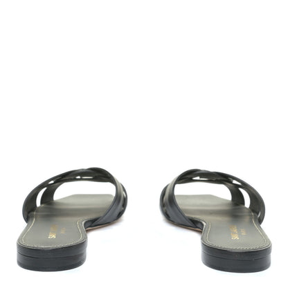 Saint Laurent Calfskin Tribute 05 Slide Sandals 35.5 Black 5 of 11