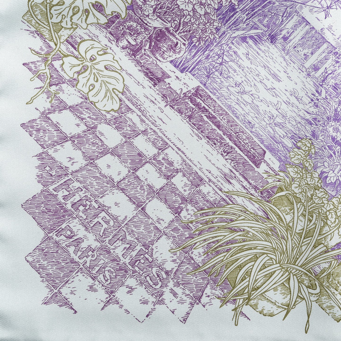 Silk Le Jardin de Leila Scarf 90