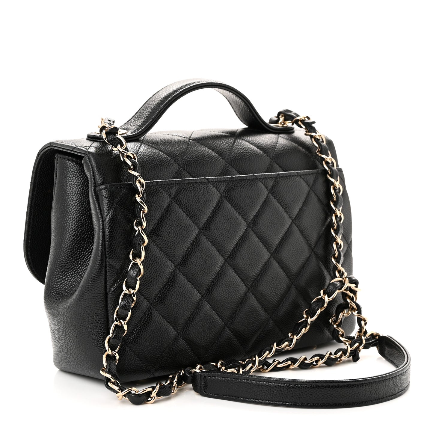 Caviar Quilted Medium Business Affinity Flap Black