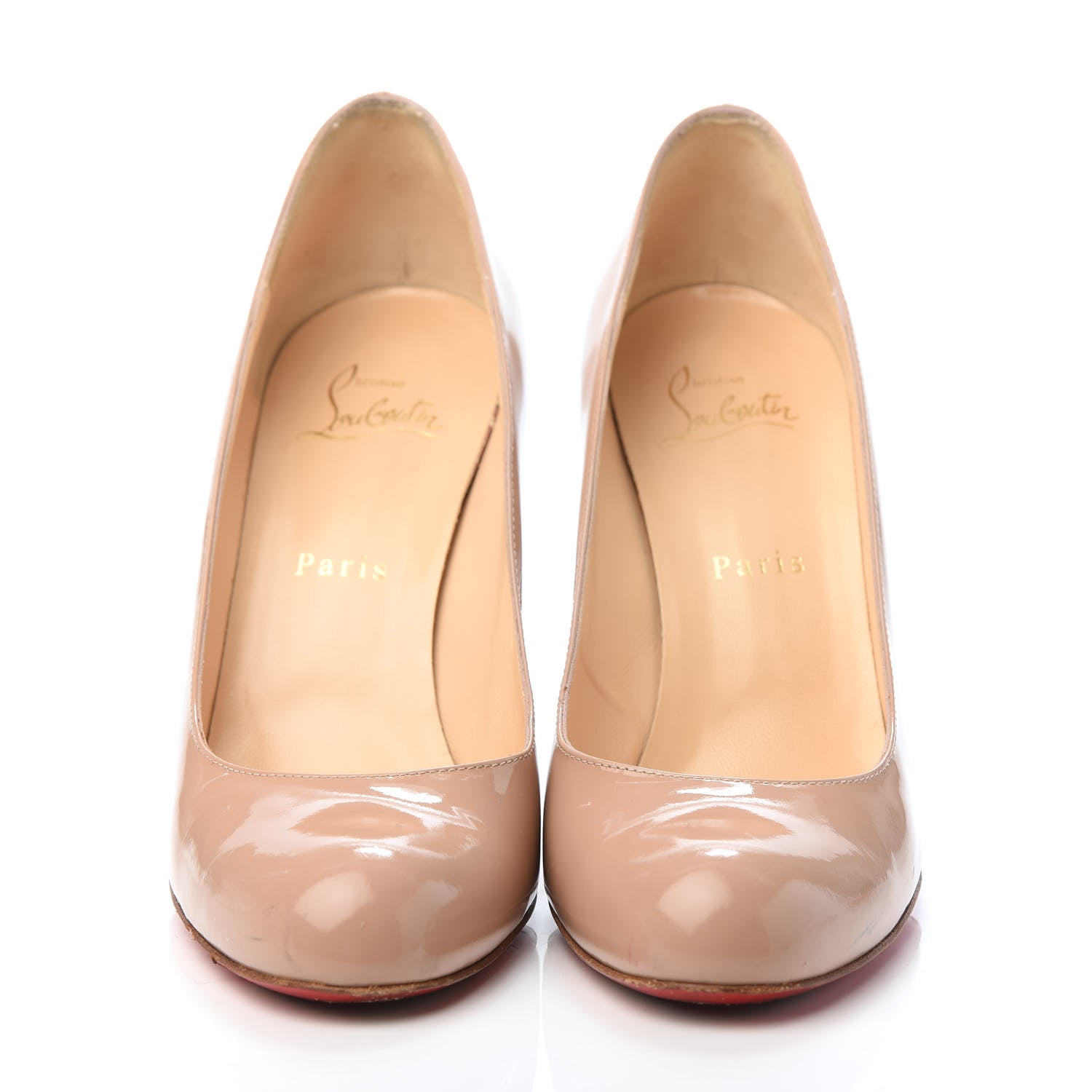 Christian Louboutin Patent Simple 100 Pumps 39 Nude 2 of 8