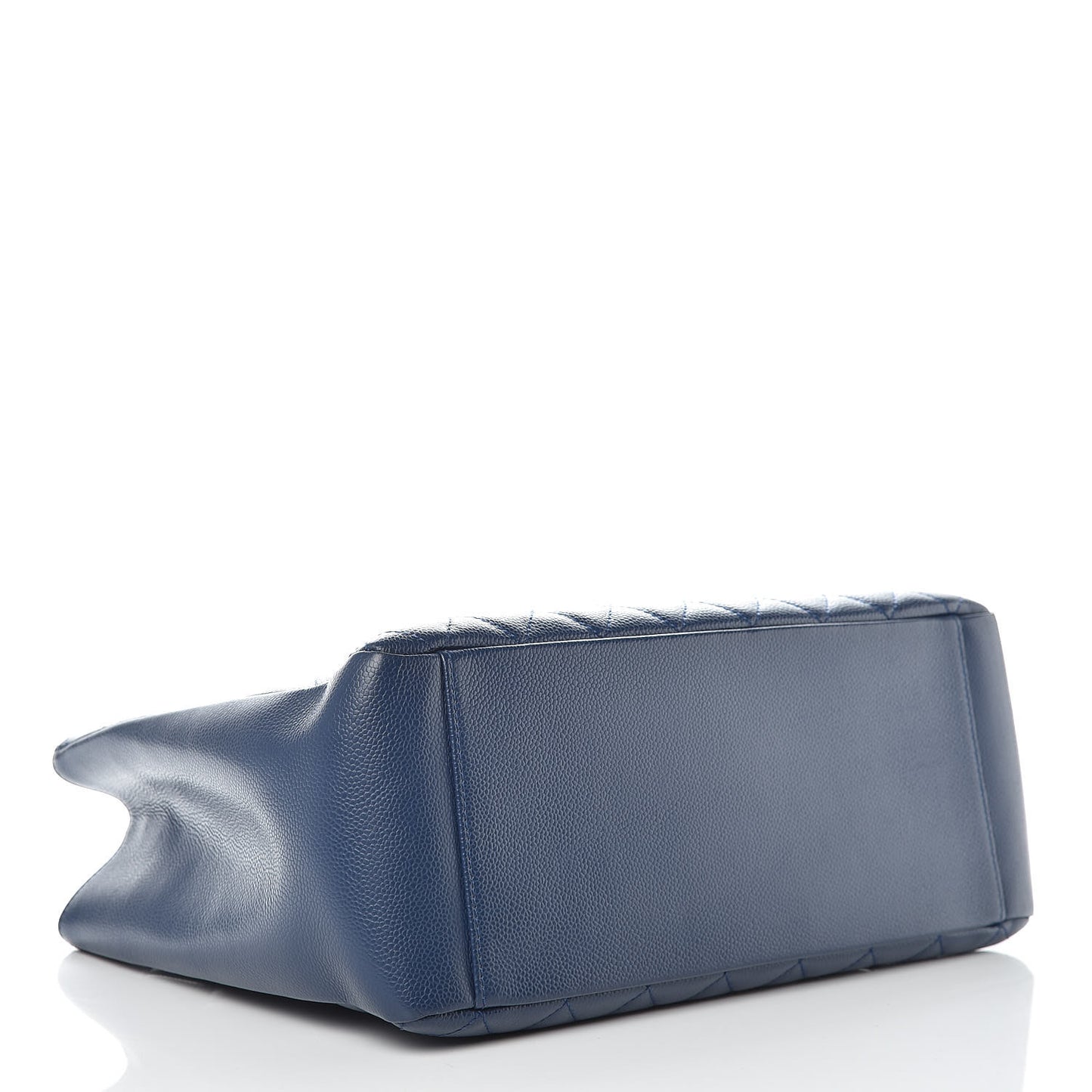 Caviar Quilted Grand Shopping Tote GST Dark Navy Blue