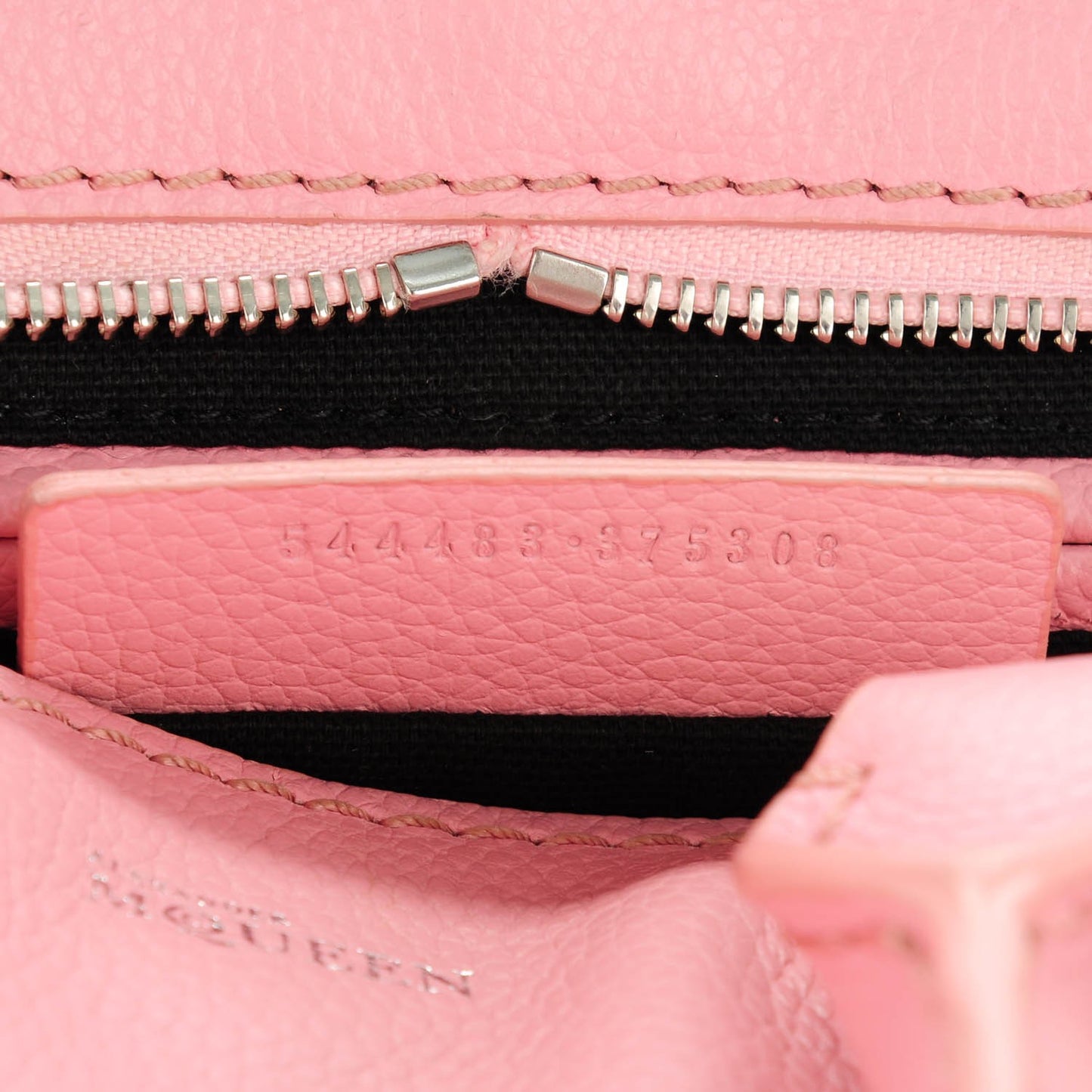 Pebbled Calfskin Mini Padlock Geisha Pink