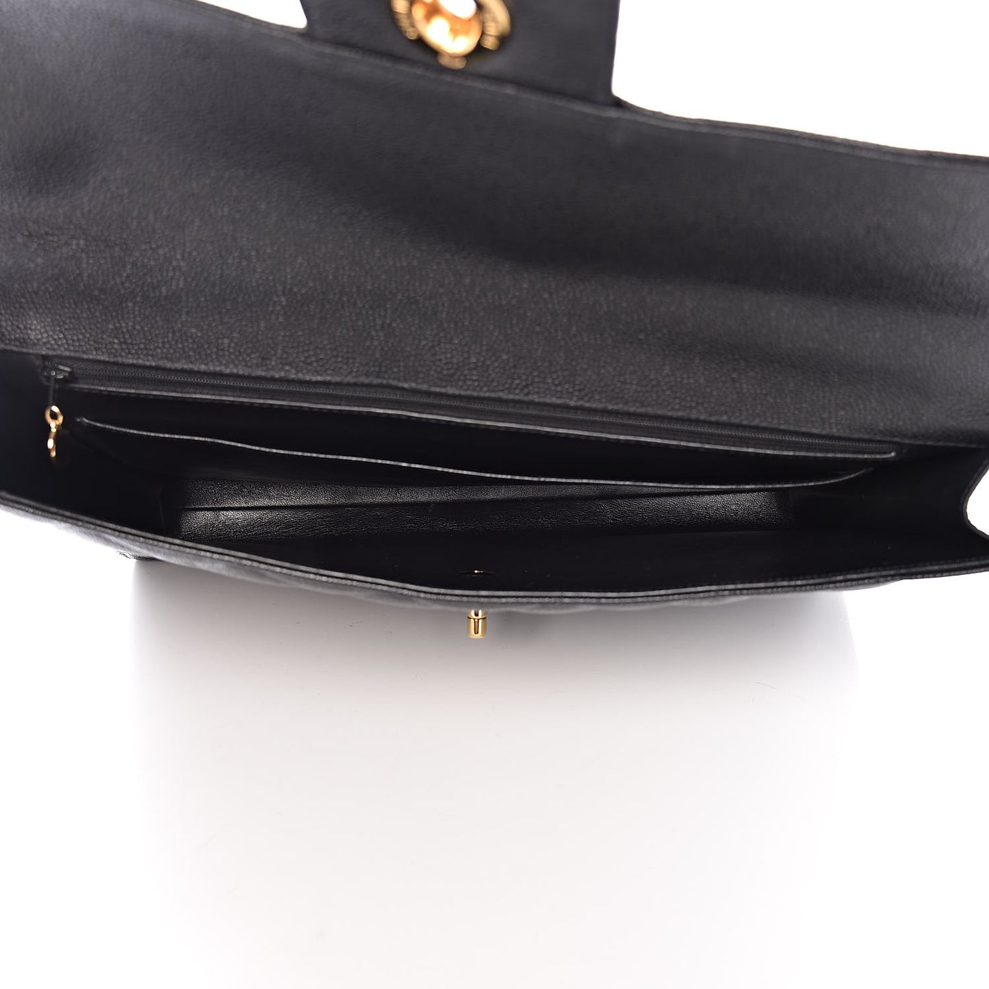 Caviar Quilted Briefcase Laptop Bag Black