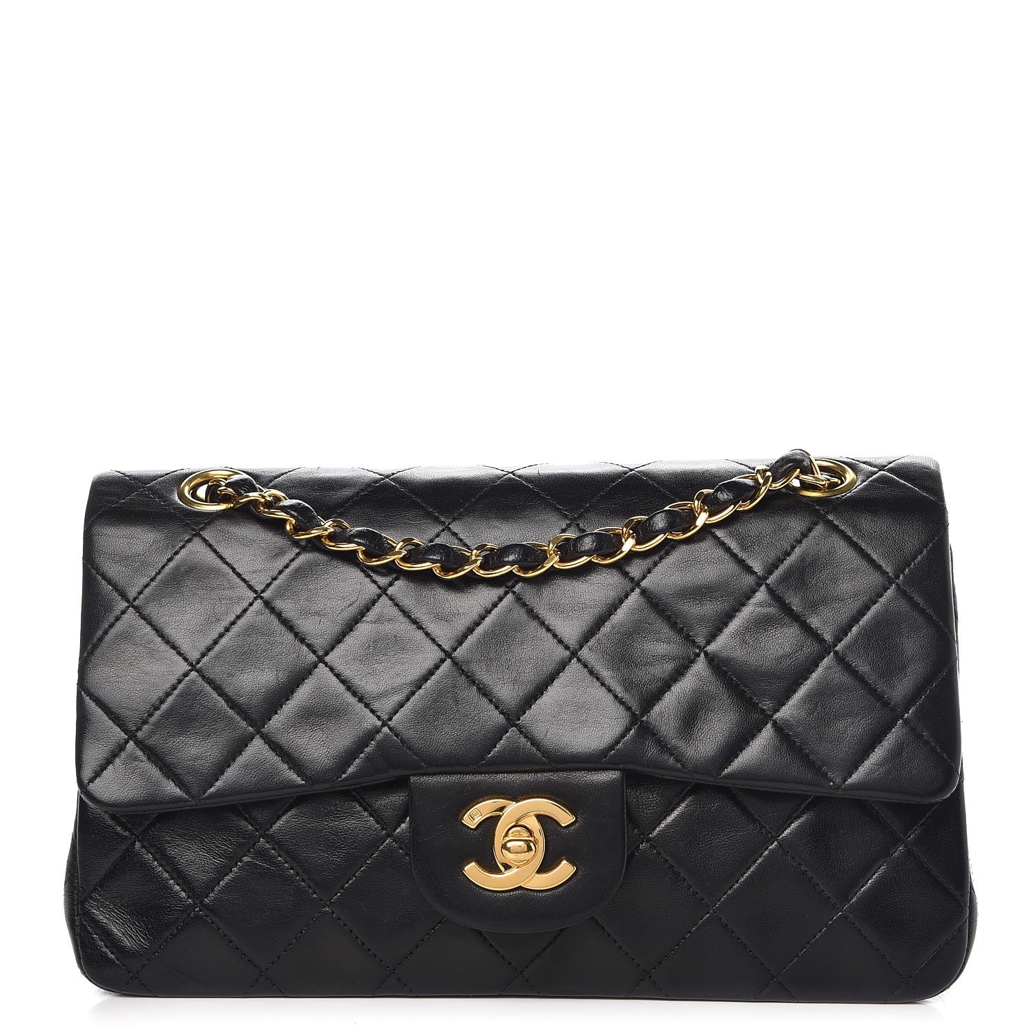 Chanel Lambskin Quilted Small Double Flap Black 1 of 9