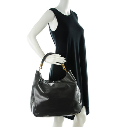 Saint Laurent Textured Patent Large Roady Hobo Grey 2 of 7