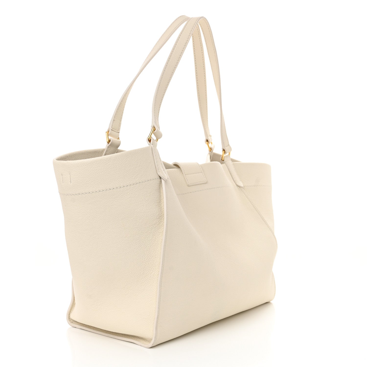 Tom Ford Grained Polyurethane Large Tara Tote Bag Chalk 3 of 15