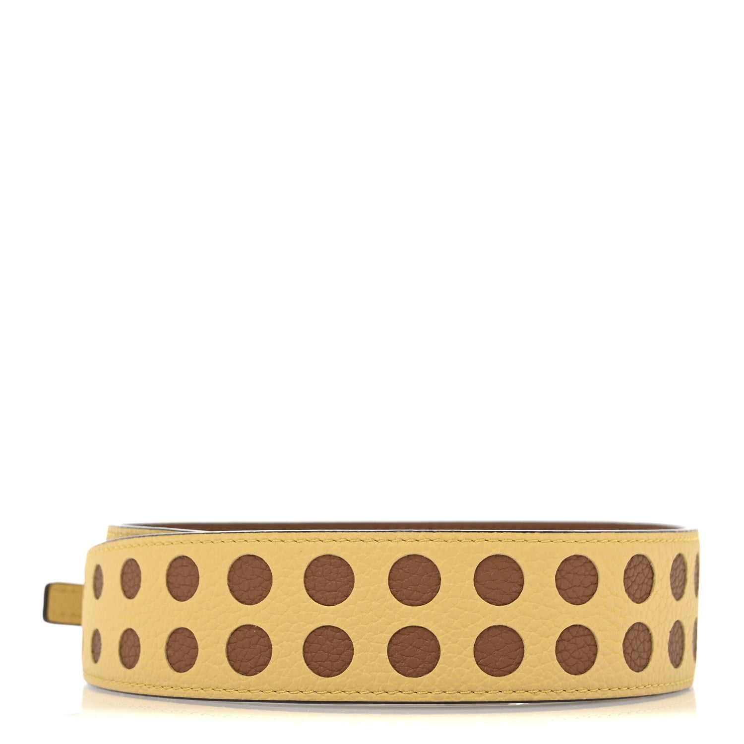 Delvaux Grained Calfskin Adjustable Strap Vegetal Ivory Yellow 2 of 5