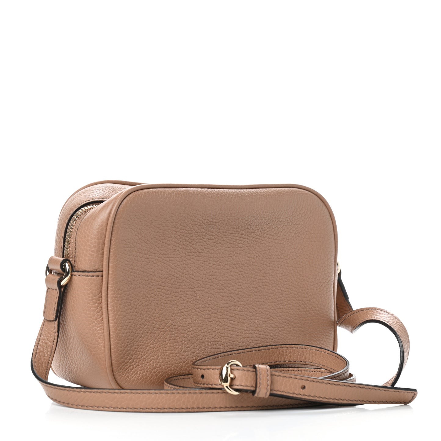 Pebbled Calfskin Small Soho Disco Bag Rose Beige