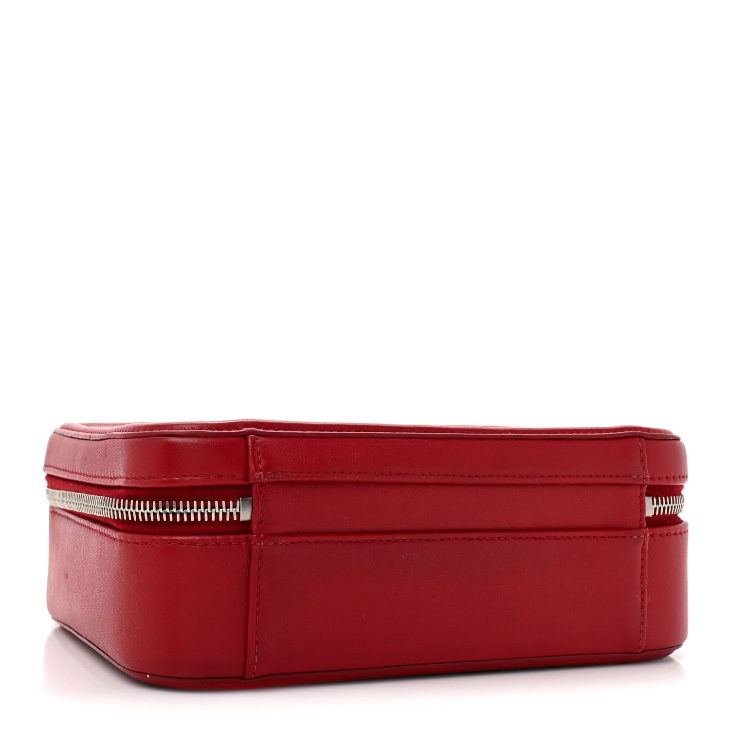 Chanel Lambskin Quilted Medium CC Filigree Vanity Case Dark Red 4 of 25