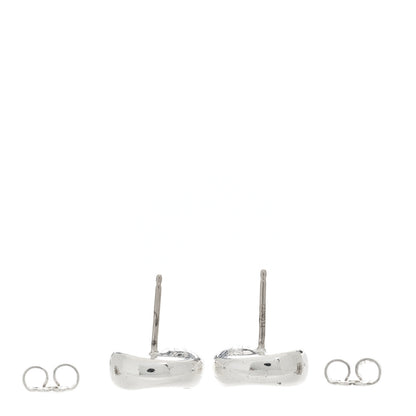 Tiffany Sterling Silver 11mm Elsa Peretti Bean Earrings 3 of 4