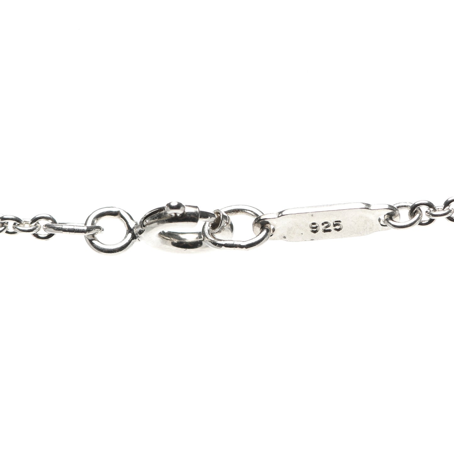 Sterling Silver Cushion Square Link Pendant Necklace