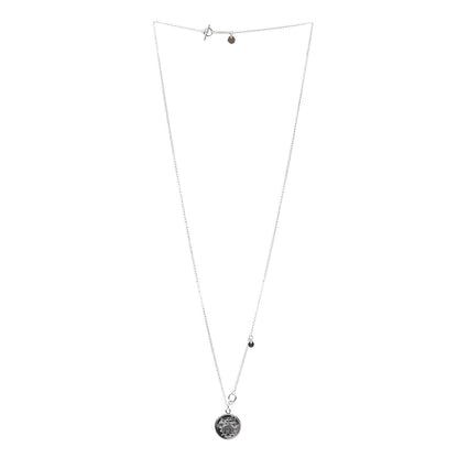 Hermes Sterling Silver 18K Rose Gold GM Ex-Libris Long Pendant Necklace 3 of 6