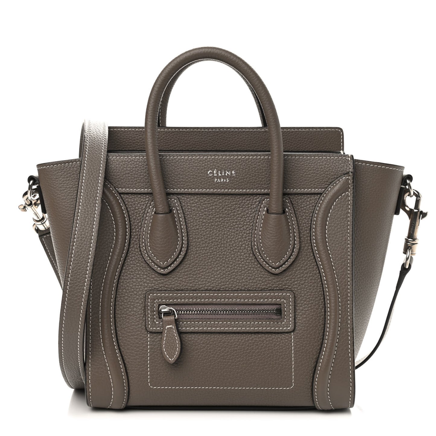 Drummed Calfskin Nano Luggage Souris
